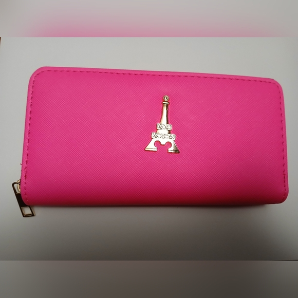 NWOT Paris Eiffel Tower Pink Wallet - Picture 2 of 7